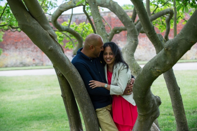 London Hampton Court Garden Engagement shoot